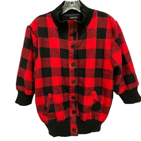 Torrid Buffalo Plaid Sweater Jacket, Cinched Waist, Size 3 - Picture 14 of 14